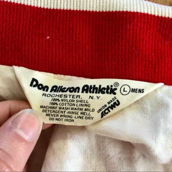 Vintage Don Alleson Athletic Varsity Bomber Style RED JACKET - Picture 7 of 11
